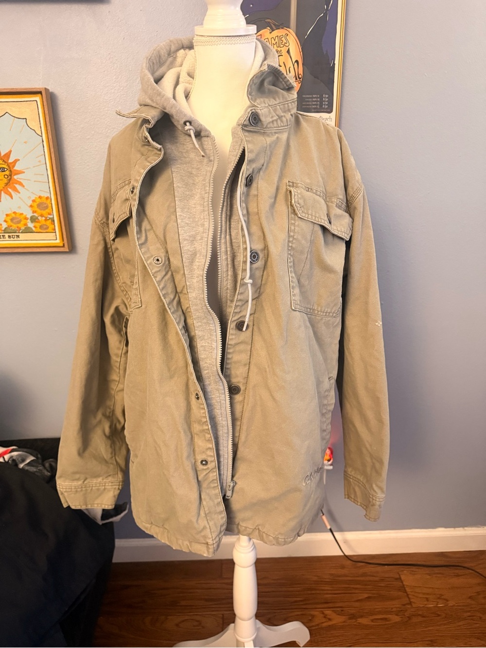 Cabela's Olive Hooded Military Field Jacket